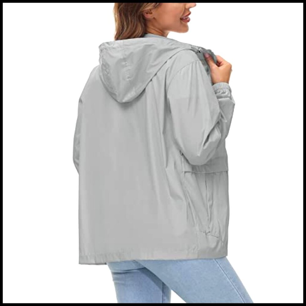Waterproof Rain Jacket Lightweight Packable Hoode… - image 4
